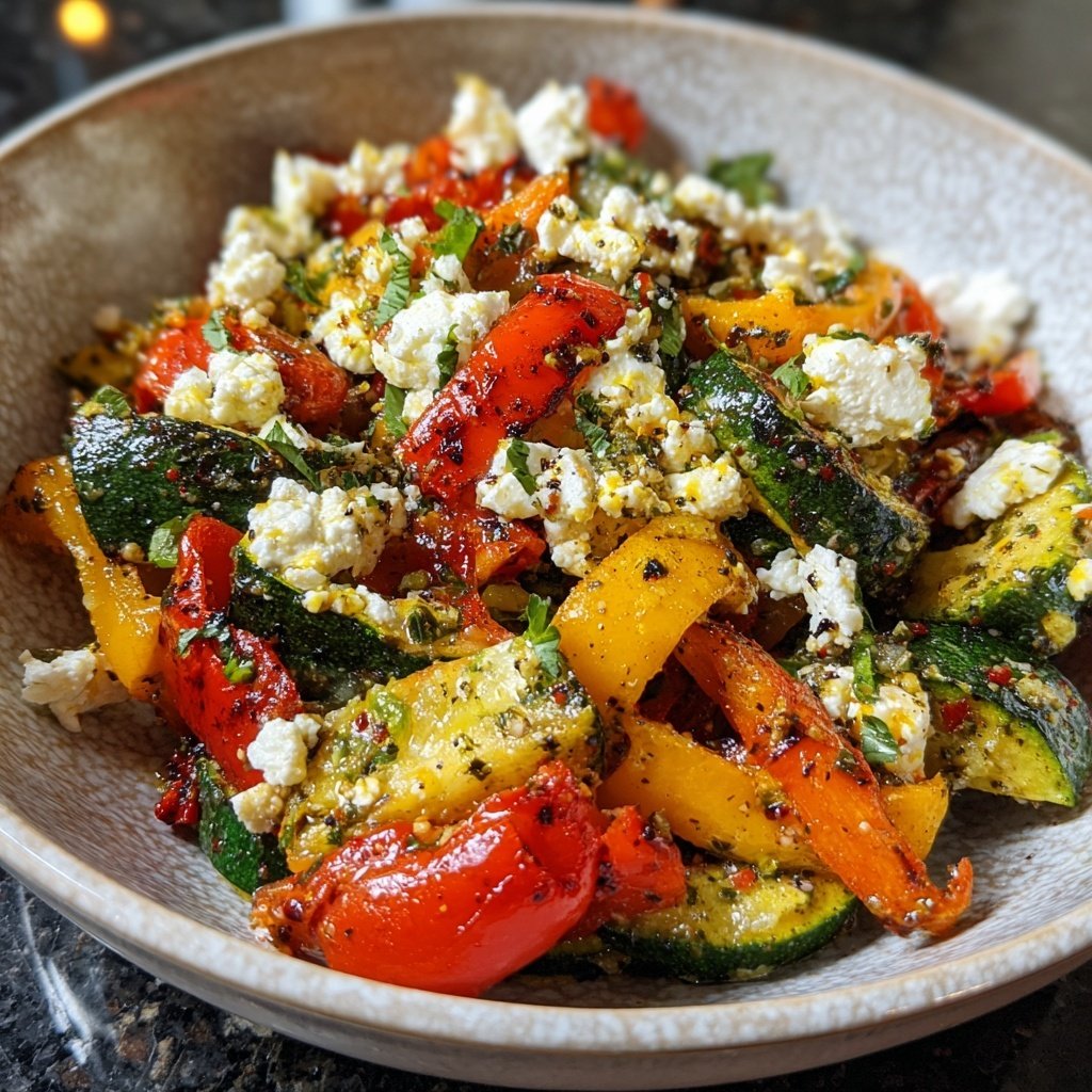 Gesund & Leicht Mediterrane Gemüsepfanne mit Feta