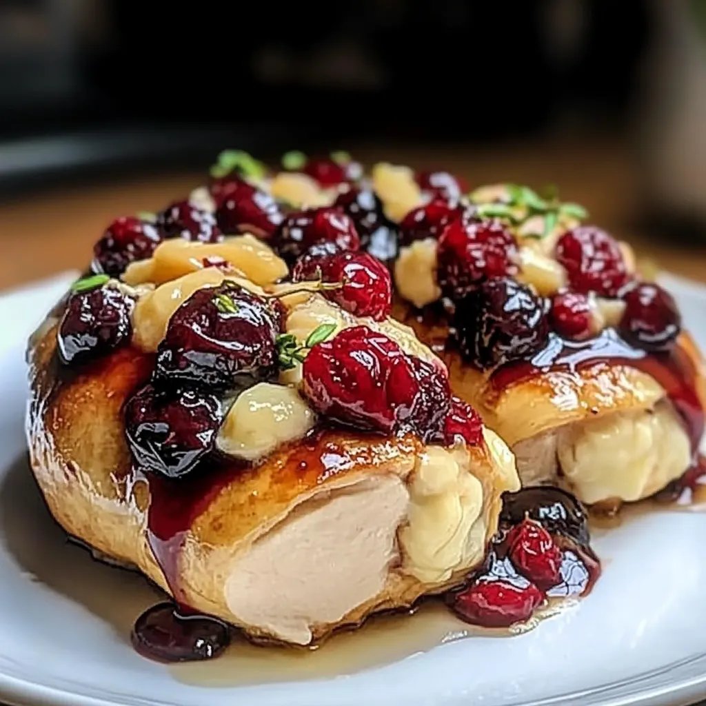 Unwiderstehliches mit Cranberry-Brie gefülltes Hähnchen