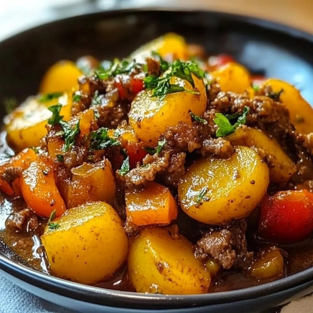 Bauerneintopf mit Hackkartoffeln & Paprika