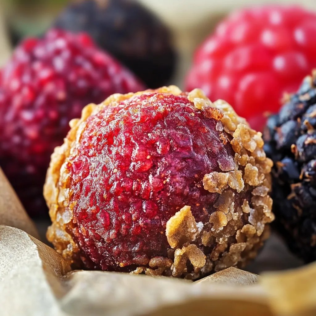 Hausgemachte Himbeerpralinen