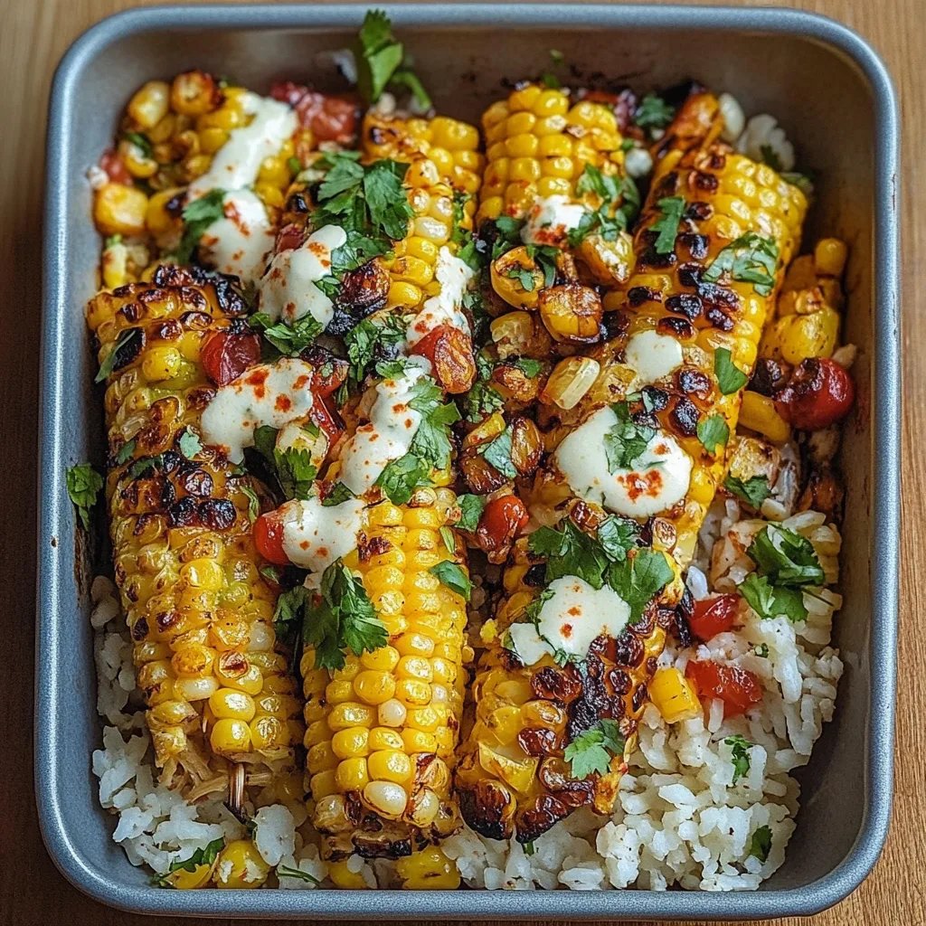 Street Corn Hähnchen Reis Bowl