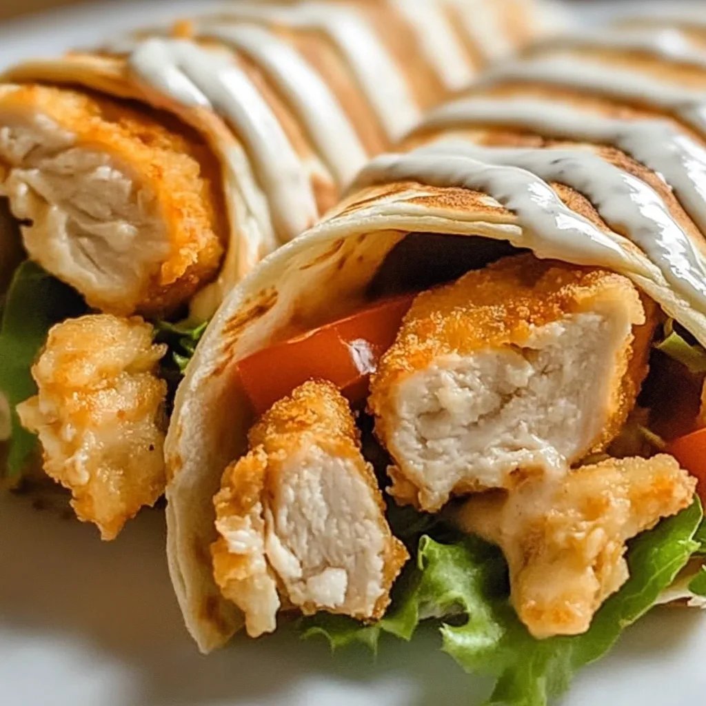 Knuspriger Chicken Ranch Snack Wrap