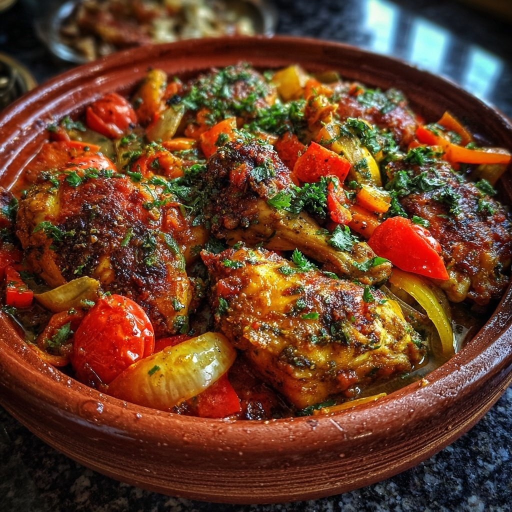 Internationale Küche Marokkanisches Hähnchen-Tagine