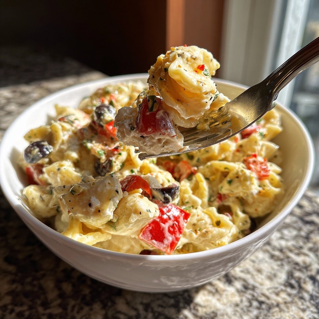 Mediterraner Nudelsalat Cremig