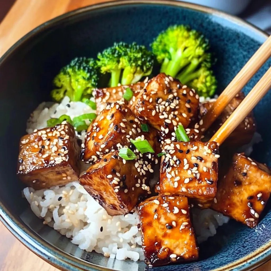 Klebriger Tofu