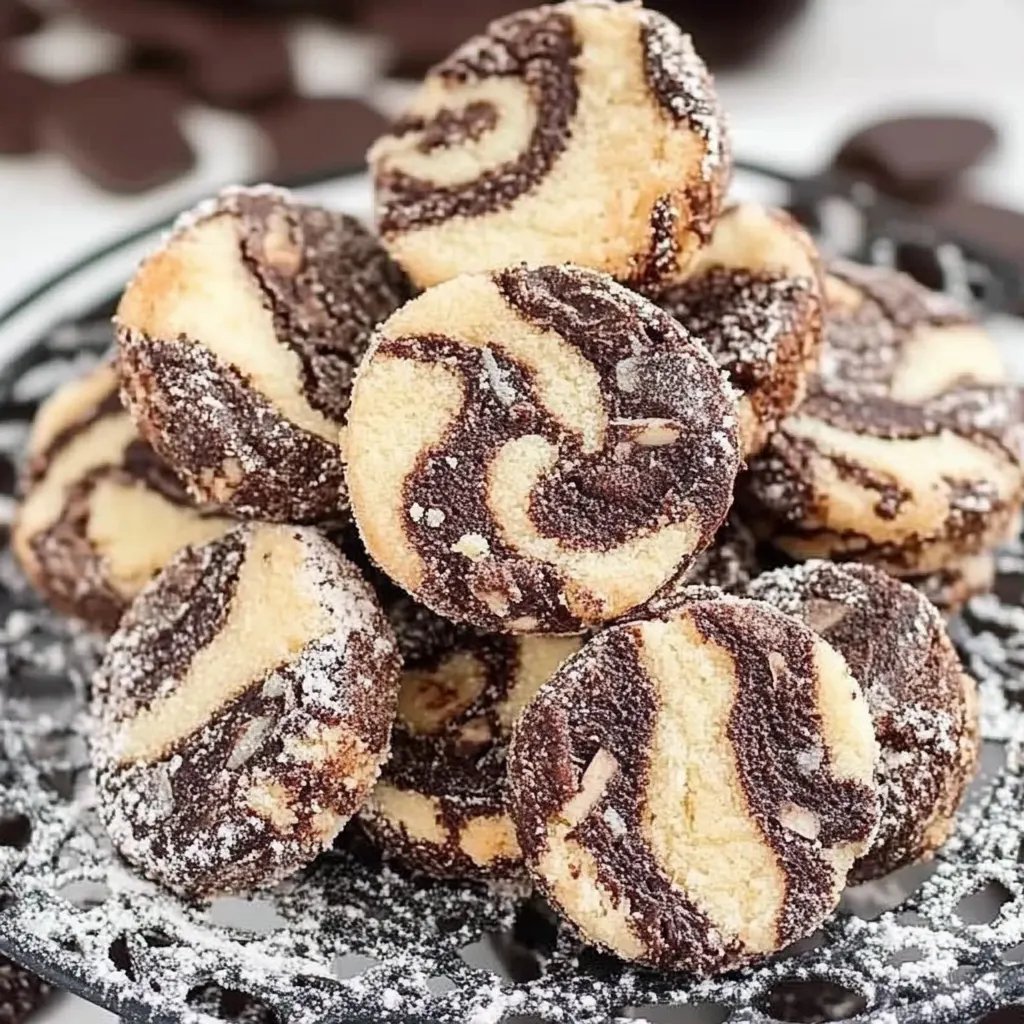 Marmorierte Schokoladen-Vanille-Kekse